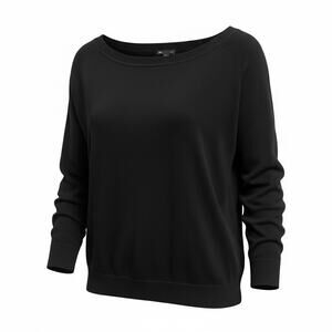 GAP Black Scoop Neck Sweater Large Lightweight Cotton Blend Pullover Minimalist